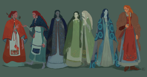 livs-leoithne:  Sons of Feanor From left to right: beetroot twins, obligatory family goth™, je