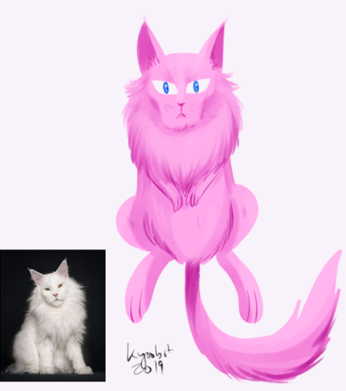 kyoobot:I was thinking about how much Mew looks like a cat, so I decided to draw it as a bunch of di