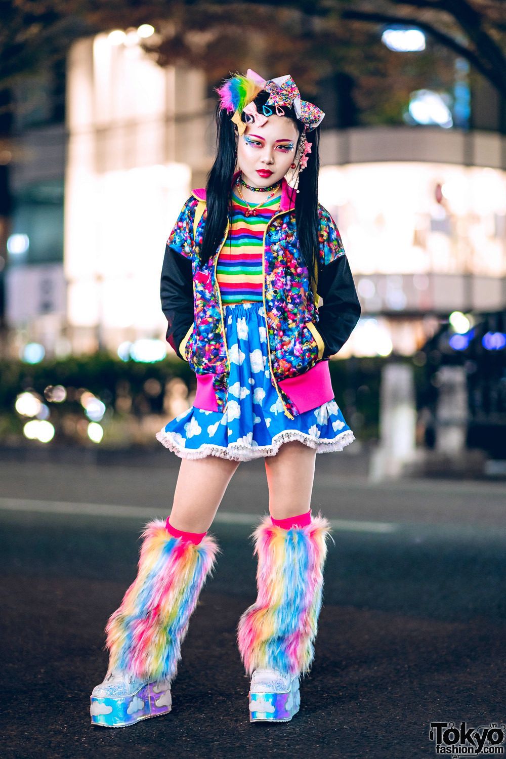 tokyo-fashion:  Japanese art school student Chami on the street in Harajuku wearing