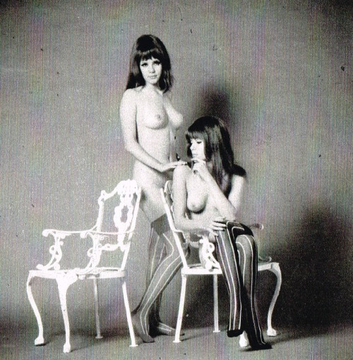 eroticaretro:  Mary and Madeleine Collinson posing as twins “Lina and Lana” for Rex Magazine, February 1970.