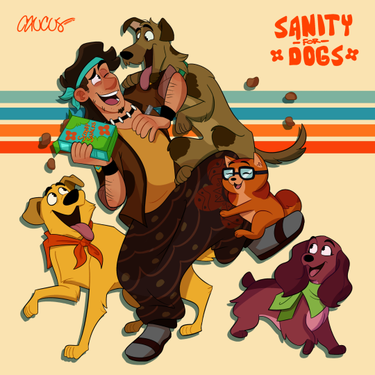 caucusboi:I saw that you all really liked the humanized version of Scooby Doo, so i decided to call this au “Sanity for Dogs” Oh and today is scooby doo anniversary ✨✨
