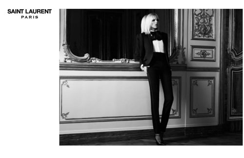 Saint Laurent . Ad campaign FW1213Creative Director: Hedi SlimanePhotos: Hedi SlimaneModel: Anja Rub