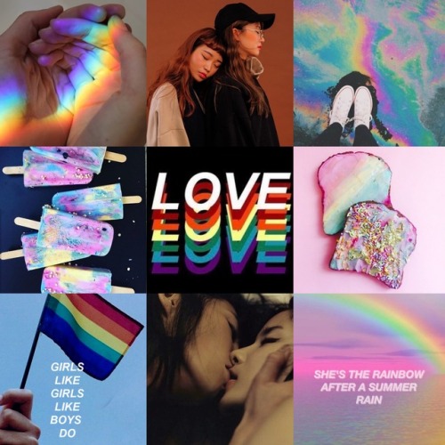 wlwoc-moodboards:Rainbow pride Asian moodboard for anon
