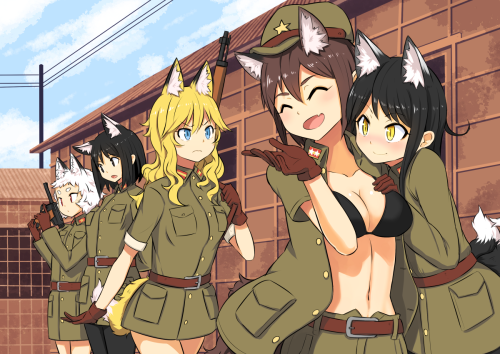 catgirlsdoingcatthings: ５ TAIL TEAM | のすく [pixiv]