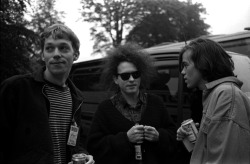 303010:  Andy Bell (Left) And Mark Gardener (Right) Of Ride Talk To Robert Smith