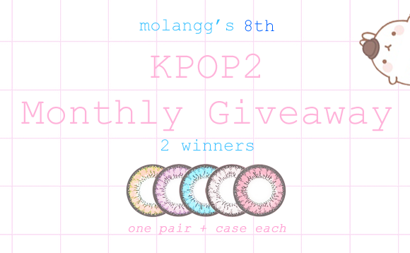 molangg:Hi everyone! This is my 8th monthly giveaway with kpop2.  There will be