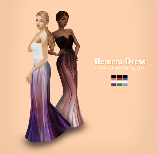 Hemera DressA recolor from SLYD’s lovely violet dress.BGC6 swatchesCustom thumbnailTeen - Elder (F)Y