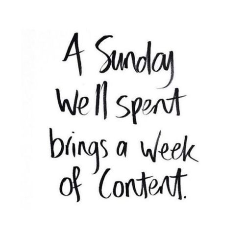 A bit of Sunday motivation for you all. Don&rsquo;t forget that planning on Sunday evenings can 
