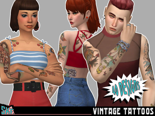 The Sims 4 Tattoo Junkie  Chantel  ALL CC LIST  DOWNLOAD SIM  YouTube