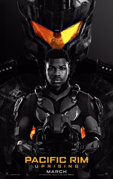 cosmavoid: The latest poster for Pacific Rim Uprising, featuring John Boyega as Jake Pentecost at th