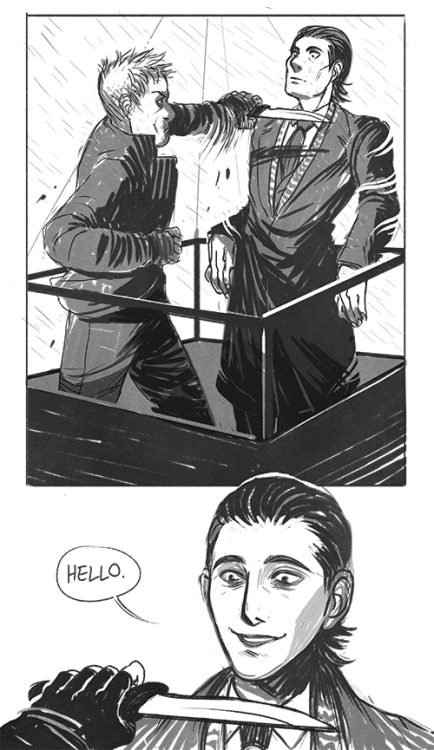 bal-chatri:HA HA THIS WAS ONLY SUPPOSED TO BE THE FIRST THREE PANELS… AU where they meet during the 