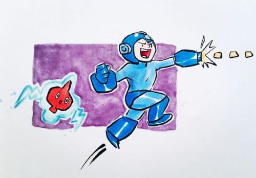 Mega man and Rotom I drew for a friend a couple weeks ago, they seem like they’d make a good t