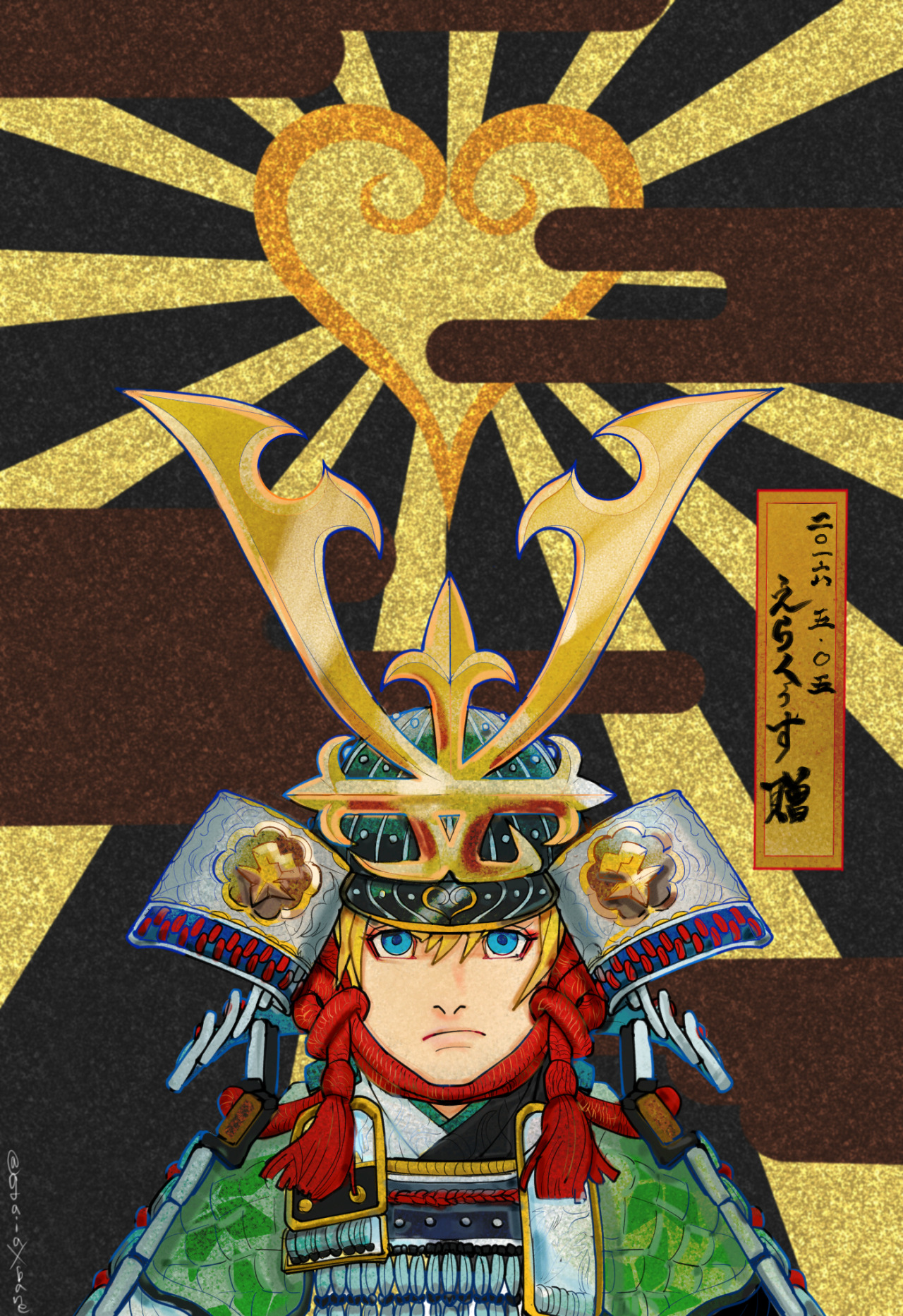 gaiaxbane:  I drew Ventus and Vanitas in classical japanese armor suits. Because