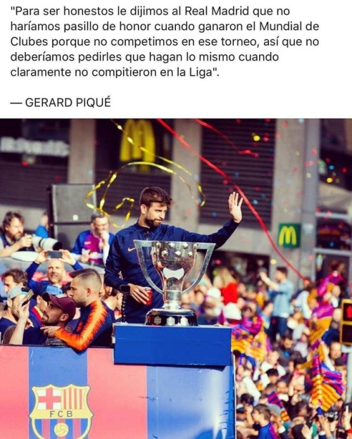 futboldelocura:  No se pueden perder lo que dijo Pique acerca del “no pasillo” del #RealMadrid