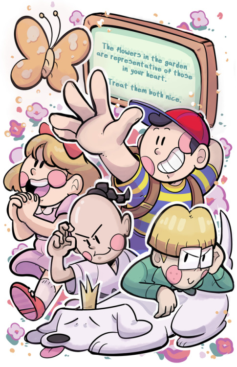 Earthbound print! (Re-upload bc Tumblr really loves munching on my art’s quality….)