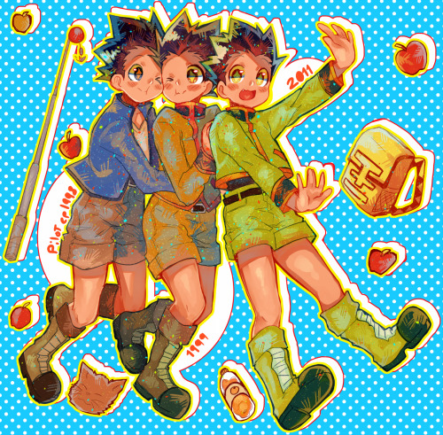 kiekyun:  All the Gonchans \>w</Blue Gonchan is from the pilot episode released in 1998 kudos to egoisticcheesepie for showing me ;;w;;