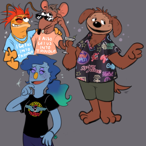 i was supposed to be asleep but brain couldnt stop thinkin about muppets in shirts?? so here&rsquo;s