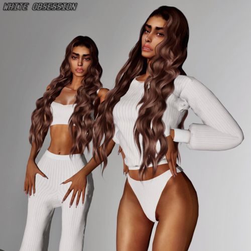 simsmiaa:WHITE OBSESSION ( PATREON FREE ) !!!▪ Contains 4 orginal meshes:                       ▪ 