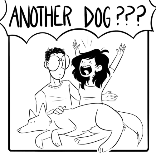 evipineschi: evipineschi: A commemorative comic about how my parents should’ve gotten a dog 24 years ago.  my mom requested this be reblogged with the picture attached 