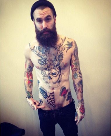 maninpink:  Ricki Hall – Tattoo and Beard Model on Tattooing Who is Ricki Hall?