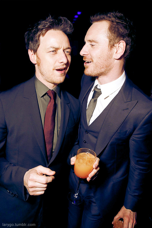 larygo:  James McAvoy and  Michael Fassbender porn pictures