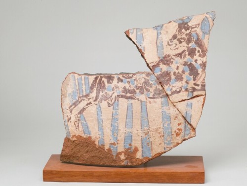 Blue-Painted Jar Fragment from Malqata, ca. 1390–1353 B.C., Metropolitan Museum of Art: Egypti