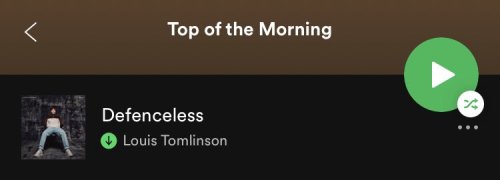 “Defenceless” has been added to Spotify’s Top of the Morning playlist