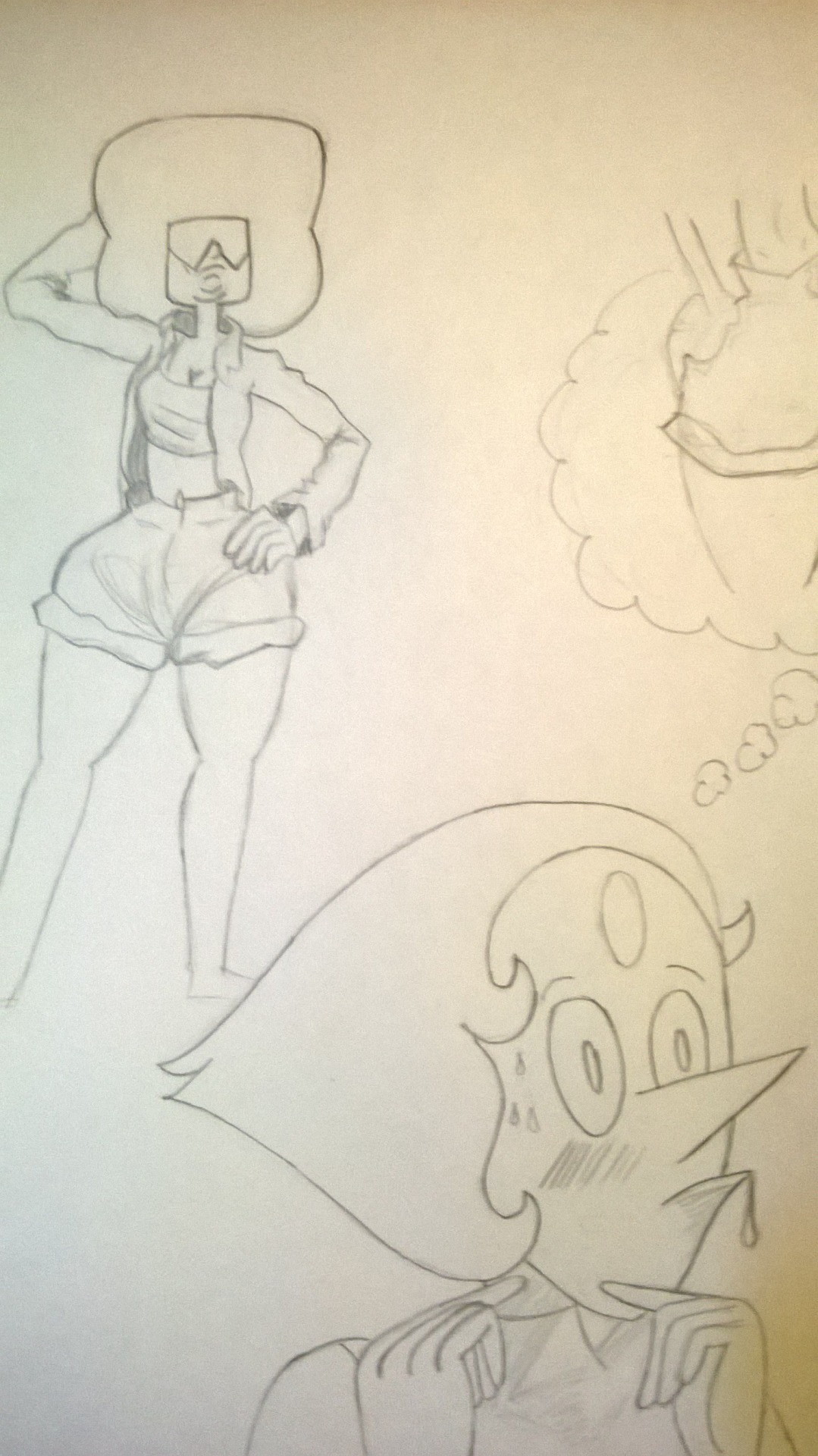 bubblegum-waifu:  Garnet: So Pearl. What do you think of my shorts? Its what most