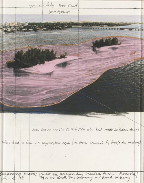 loverofbeauty:  Christo:  Project for Biscayne Bay,  Florida  (1991)