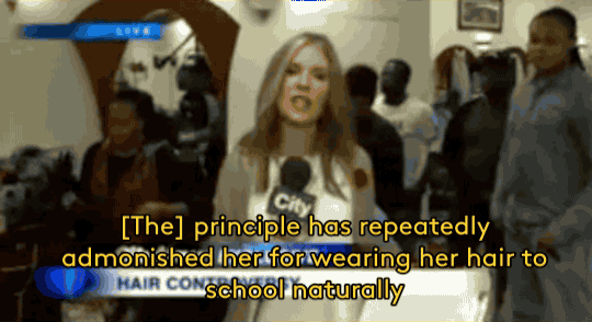 sourcedumal:  refinery29:  8th Grader Sent To The Principal’s Office For Her Natural