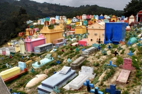 sixpenceee:The colorful graves of the Cementerio de Chichicastenango in Guatemala. Here are some oth
