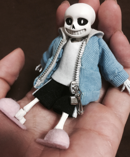 It Is A Picture Of Sans Doll Made By Me. I Made This Doll For Myself. It Is Just A Fan Art Doll. This