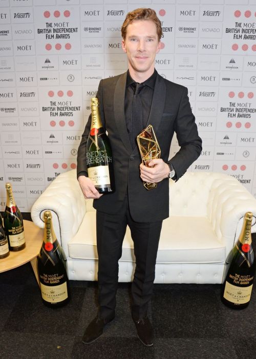 Benedict Cumberbatch and Sophie Hunter attend the Moet British Independent Film Awards 2014 at Old B