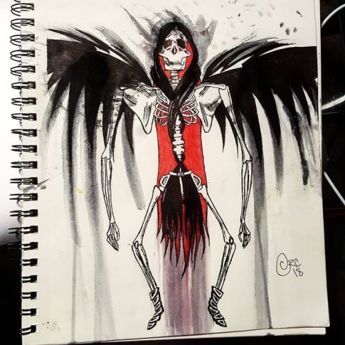 Facebook Drawing Challenge, Request #2: “A Shinigami” … so I designed one of my o