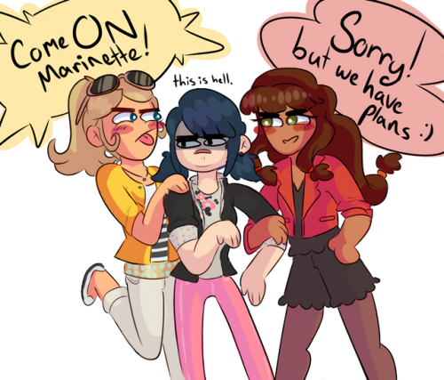 Geez Marinette, how come you get TWO mean girls who bully you in order to vie for your attention and