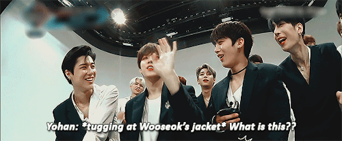 Wooseok: *shows His Shoulder During Flash Stages*X1 (and One Its): *triggered* KIM WOOSEOK WHAT IS THIS?!?!
