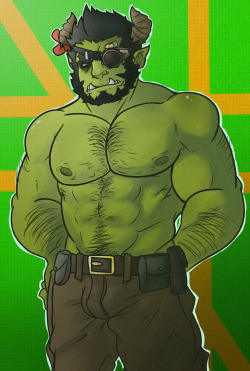 thewildwolfy:  Drew fluffed-up-cloud’s orcsona, Blin. I really liked it, so I decided to tackle at it~