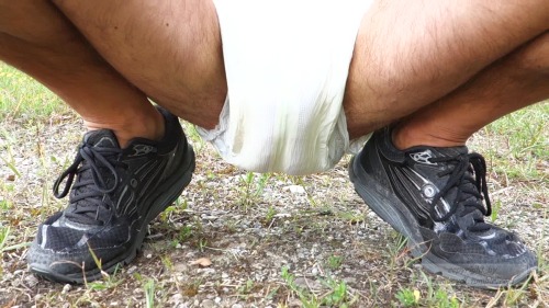 femboydl: pooping diaper outdoor - diaper couldn’d hold it when sitting on the bike… mo