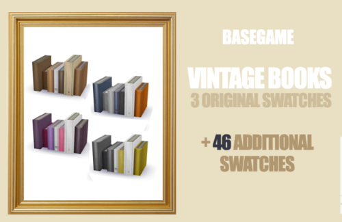 Basegame - Vintage BooksMore Swatches Please! INFOAnother EA mesh I love! These books have the perfe