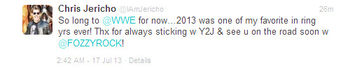But&hellip;I&hellip;oh dammit I was expecting this with his Fozzy Tour coming