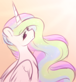 fluffymaiden:a soft celestia doodle