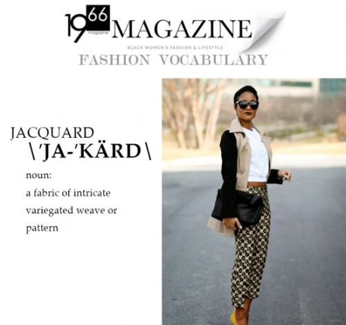 FASHION VOCAB: JACQUARD Read It: bit.ly/1Bp7RNm