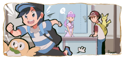 wonderfulworldofmoi: Now that Red is in Alola, please let him run indoors. Free him.