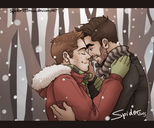 spider999now:  snowy-sterek kiss~ ;U; (drawn adult photos