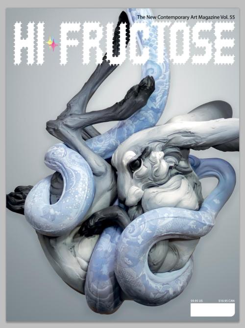 Hi-Fructose Vol.55 cover artist Beth Cavener. “Tangled Up In You” 2014. Figures: 65 in h x 42 in l x 24 in w. Stoneware, ink, paint, rope. Japanese style tattoo designed with and painted by Alessandro Gallo.subscribe today!:...