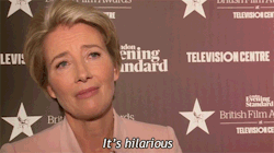 jerusalemsunrise:  lapizsilkwood:  Emma Thompson on Oscars diversity (x) Obviously, there’s been a lot of talk this award season about the “Oscar so white&quot; debate. Do you have any thoughts on that yourself ?  #this is the only acceptable white