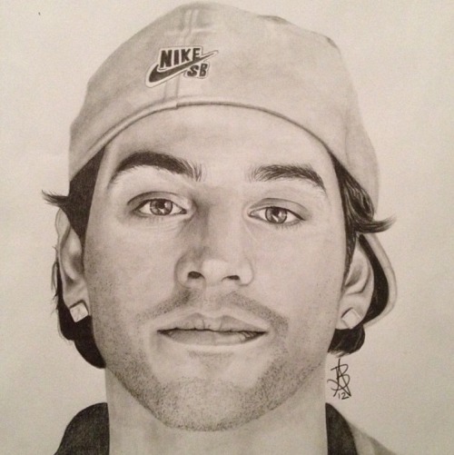 My drawing of Paul Rodriguez.  Please follow me on Instagram @wega13art :)