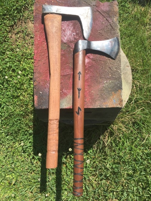 recoil-operated: goosedawg: @recoil-operated here are the two Viking axes that I have made. Forged t