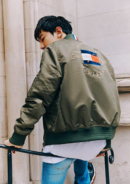 holding for chanyeol: day [426/548]↳ EXO’s CHANYEOL for Tommy Hilfiger via W Korea | March 201