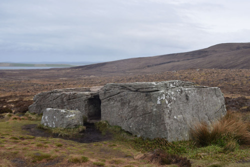 on-misty-mountains: Dwarfie Stane on the Isle of Hoy, a tomb carved out of a single rock between 250